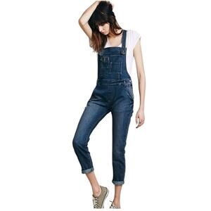 Free People Washed Denim Overall Size 24